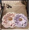 Tapete de piso de tierra de diatomeas con diseño de mariposa y flores, absorbente de agua y resistente a la suciedad, adecuado para puertas de entrada, fácil de limpiar, tapete antideslizante para uso doméstico