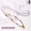 Cadena de Amuleto Buda de Cristal Taiga Collar de Amatista Natural y Piedra Lunar Colgante de Cristal Rosa con Cadena Thangka con Cadena