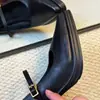 2026 Novo Estilo Preto Retrô Simples e Confortável Sapatos de Salto Alto Mary Jane para Mulheres, Estilo Francês Versátil Sapatos de Salto Grosso