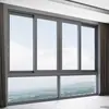 Ventanas Deslizantes de Aluminio con Rotura de Puente Térmico Personalizadas, Ventanas de Aleación de Aluminio Insonorizadas y Selladas para Casas de Autoconstrucción, Ventanas de Vidrio para Balcón a Prueba de Viento para Autoinstalación