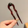 Grampo de Cabelo Ondulado Retrô para Mulheres, Alta Qualidade, Simples com Ponta de Bola, Novo Estilo 2025, Versátil e Elegante