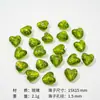 Cuentas de Colores con Forma de Corazón de Lámina Plateada de 15 mm con Agujeros Rectos para Pulseras, Collares y Materiales y Accesorios de Cuentas Hechos a Mano para DIY