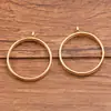 17 Estilos de Accesorios para Joyería DIY de Aleación Dorada KC, Colgantes de Luna en Forma de Corazón, Encantadores Marcos Huecos de Resina