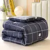 Colcha de Invierno Colcha Gruesa Cálida Especial para Estudiantes Dormitorio Individual Espacio Colcha Doble Núcleo de Algodón Colcha de Aire Acondicionado Primavera Otoño Ropa de Cama