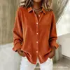Ropa de mujer europea y americana transfronteriza 2026, nueva colección otoño/invierno, tienda independiente de Amazon, camisa casual de pana para mujer