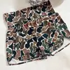 Shorts Estampados com Toque Gelado Estilo Old Money, Calças de Moletom Esportivas Largas Estilo Americano, Shorts de Academia Frescos e Respiráveis