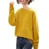 Nuevo Suéter de Lana Otoño/Invierno 2026 de Siete Agujas Hilo de Tres Hebras Engrosado Cuello Redondo Tejido de Punto Manga Larga Mezcla de Hilo Suéter Pulóver Camiseta Básica