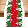 Camino de mesa navideño transfronterizo de Amazon, Mantel individual estampado de muñeco de nieve invernal y Papá Noel, Mantel individual navideño de lino