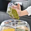 Nuevo Modelo de Cubo de Arroz Compartimentado Multigrano para Uso Doméstico, Cubo de Arroz Giratorio, Cubo de Almacenamiento de Granos, Cubo de Arroz a Prueba de Polvo para Almacenamiento de Granos Gruesos