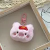 Chaveiro de Urso de Pelúcia Fofo Pingente de Boneca Desenho Animado Coração Feminino Chaveiro de Boneca Pingente de Bolsa