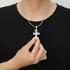 Pendente Cruz Coroa Completa de Diamante de Alto Padrão Europeu e Americano Vendido Quente Transfronteiriço Colar Hip-Hop Personalizado Criativo Venda Direta da Fábrica