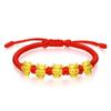 Pulseira Nova 2021 Ano do Boi Wufu Ano do Boi do Zodíaco Chinês Corda Vermelha Trançada Joias Desenho Animado 99 Joias de Boi Dourado