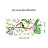 Adesivos de Parede Autocolantes Fofos de Preguiça da Selva Desenho Animado Papagaio Quarto Infantil Jardim de Infância Parede de Fundo Adesivos Decorativos BR0421E