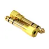 6.5 Macho para 3.5 Fêmea 6.5mm para 3.5mm Adaptador de Áudio Banhado a Ouro Microfone Fone de Ouvido Áudio