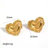 Serie Amor de Dúo Urbano Pendientes de Acero Inoxidable de Moda Versátiles de Gama Alta Pendientes de Acero de Titanio Oro de 18 Quilates No se Desvanecen