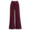 Pantalones de chenilla de pierna ancha para mujer, de cintura alta, adelgazantes, otoño e invierno, con caída, holgados, gruesos, acampanados, largos, pantalones casuales