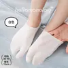 Calcetines de Dedos Casuales de Punto para Mujer, Calcetines de Verano Finos de Color Sólido Antideslizantes de Dos Dedos Invisibles, Calcetines de Algodón Sin Costuras