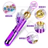 Vibrador de bola giratoria de cuentas de colores, telescópico, vibratorio, calefactor, para lamer la lengua, expansible, con rodillo oscilante, masturbador femenino, stick AV, venta al por mayor