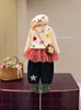 Chaleco para niña de principios de otoño, diseño de dibujos animados para bebés de 2 años, estilo coreano, chaleco de lana tejido para niños de 3-4 años, chaqueta sin mangas para niños