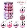 Amazon 4 / 6cm36P em forma de plástico galvanoplastia conjunto de bola de Natal decoração de árvore de Natal pingente luz pendurada bola
