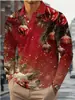 Camisa polo de manga larga para hombre con tema de nieve, estampado digital 3D, patrón de muñeco de nieve con capucha, estilo nuevo para hombre