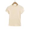 Camiseta de manga corta con hombros brillantes de las Spice Girls para mujer, diseño de verano, estilo nicho, corte entallado, estilo único, de base corta.
