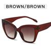 Gafas de Sol Ojo de Gato Estampado Leopardo Color Contraste para Mujer Marco Grande Europeo y Americano Gafas de Sol Ins Protector Solar de Alta Gama Personalizadas Modernas