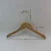 Cabides de Madeira Maciça Natural Sem Pintura para Lojas de Roupas Femininas, Antiderrapantes e que Não Marcam, Adequados para Lojas de Roupas, Podem Ser Impressos com Logo, Atacado