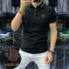 Polo Lel de verano para hombre, camiseta de manga corta, elegante y moderna, de media manga, con cuello entallado.