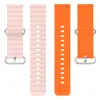 Adecuado para Samsung watch5/Huawei gt hebilla doble patrón de ola de océano correa de silicona 20 22mm correa de silicona