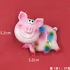 Gato cachorro porco ovelha vaca animal de desenho animado com cabeça que balança resina adesivo de geladeira decoração de casa loja fornecimento direto da fábrica