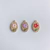 Accesorios de joyería DIY, dulce y fresco, con incrustaciones de mariposa de viento frío, circonitas ovaladas y flores, accesorios de joyería al por mayor