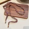 Colar Vintage com Contas Estilo Francês, Lenço de Seda, Corrente de Cintura Feminina, Fita, Decoração Atmosférica, Lenço Diário, Prendedor de Cabelo, Acessórios da Moda
