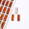 Cristal de Vidrio K9 Rectangular con Pedrería Cosida a Mano de Fondo Plano y Doble Agujero, Accesorios Hechos a Mano de Alta Calidad para Vestidos de Novia DIY