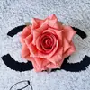 Flores Artificiales, Cabezas de Rosa Hechas a Mano, Rosas Impresas en Seda, Ramilletes de Boda, Flores para Muñeca, Coronas de Flores, Flores Falsas al por Mayor, Flores Artificiales