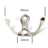 Gancho doble de aleación de zinc 021, gancho de níquel para ropa, gancho para ropa, gancho para ropa, gancho para ropa, gancho decorativo con forma de pulpo, gancho para ropa