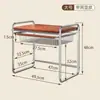 Mesa lateral usada de acero inoxidable nórdico con veta de madera de cerezo, forma redonda, diseño simple para sala de estar, mini mesita de noche