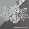 Vestido de Renda Bordada em Organza Estilo Francês Bai Xi com Aplicações Florais, Vestido Respirável com Decoração Bordada de Strass e Flores Tridimensionais