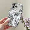Comércio Exterior Mais Vendido Estilo Floral Suave Capa para Celular Iphon15Promax Transferência de Calor Película Duas em Uma Capa Protetora