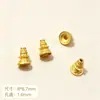 Cuentas espaciadoras de tres vías pagoda incrustadas con diamantes, chapadas en oro de plata S925, accesorios para joyería DIY para pulseras