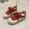 Zapatos Planos de Suela Gruesa Estilo Británico Retro para Mujer 2024 Primavera Estilo Caliente Zapatos Planos con Cordones Versátiles Zapatos Deportivos Casuales