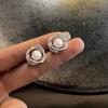 Brincos de pérola francesa retrô com agulha de prata, design elegante de nicho, brincos sensuais femininos, requintados, elegantes, lote de brincos sensuais