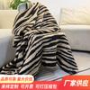 Manta de punto con estampado de cebra retro nórdico, cálida manta para la siesta, para sala de estar, oficina, aire acondicionado, sofá