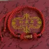Pulsera Roja de Hilo para Aprobar Exámenes, Pulsera Tejida de Vidrio Ágata Rojo, Aceptamos Pedidos