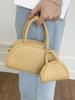 Bolsa Cruzada para Mujer 2025 Verano Nuevo Nicho Cuero Suave Texturizada Casual Simple Color Sólido Moda Diaria Portátil