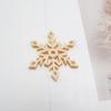 Adorno navideño transfronterizo con copos de nieve, accesorios para el cabello con polvo dorado, horquillas, copos de nieve con polvo dorado, accesorios de decoración de joyas