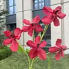 5 Cabeças Monet Bandai Azul Decoração Artificial para Salão de Casamento Flores Artificiais Atacado