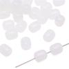 Cuentas de azufaifo de agujero recto de imitación de jade de vidrio, cuentas sueltas hechas a mano, pulsera casera, collar, material de cuentas, accesorios de joyería