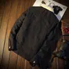 Abrigo vaquero con forro polar para hombre, chaqueta gruesa de algodón y lana de cordero, holgado y a la moda, para invierno
