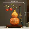 Grande Ornamento de Cabacinha em Esmalte Vermelho em uma Caixa de Presente de Luxo, Nova Decoração Estilo Chinês, Envio Direto da Fábrica